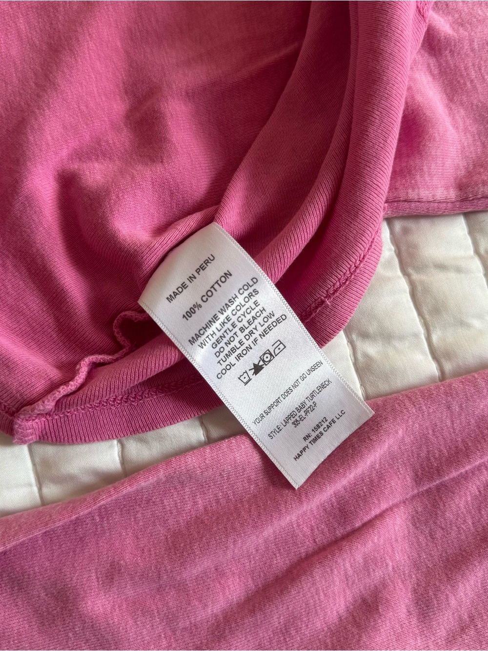 Eckhaus Latta Pink Mock Neck Long Sleeve Top - Picture 5 of 6